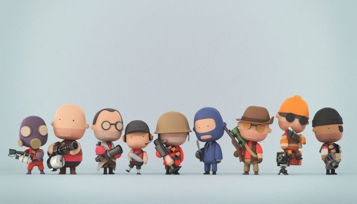 Artwork: Conoce a los pequeños soldados de Team Fortress 2