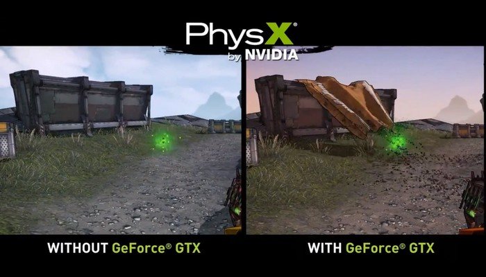 Comparativa de Borderlands 2 con PhysX activado y desactivado